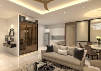 3D Drawing Modern Living Room