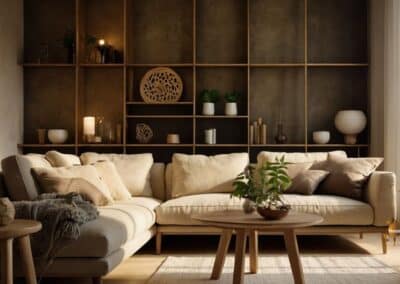 minimalist japandi muji living room house design